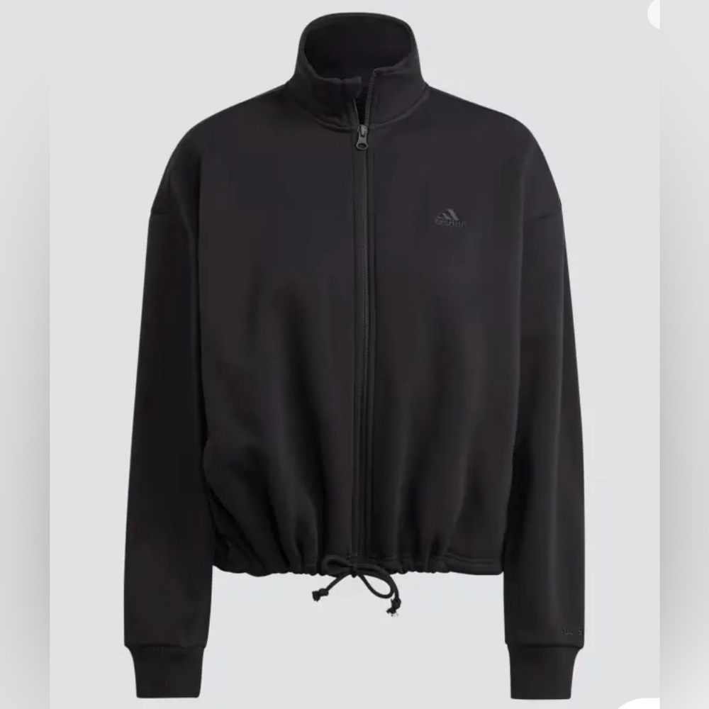 Adidas ALL SZN FLEECE Black TRACK TOP Woman Size M